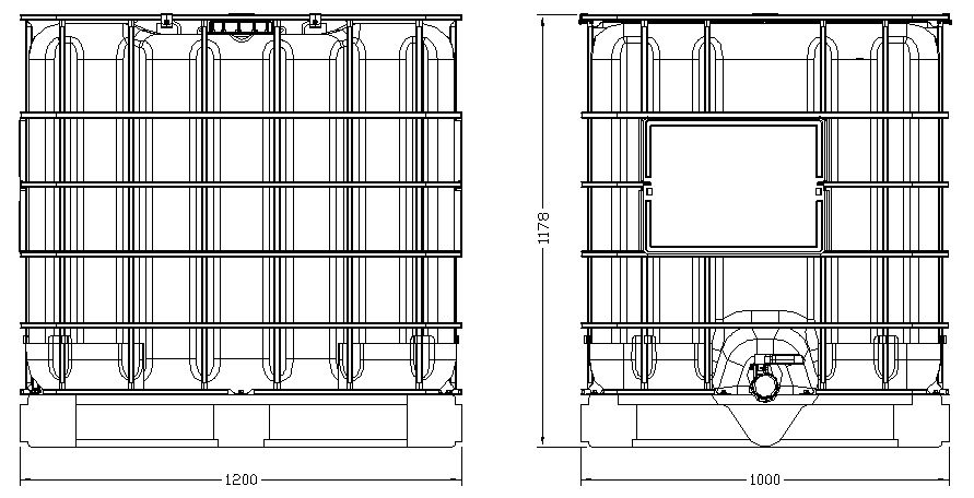 Sèrie de palets metàl·lics IBC -1000L / SM13Sèrie de palets metàl·lics IBC -1000L / SM13  